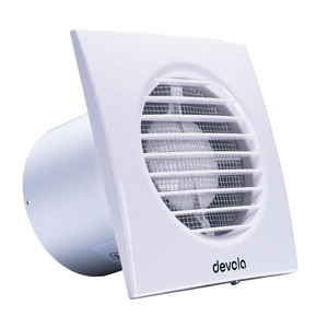 Devola 100mm Axial Bathroom Extractor Fan with Timer - DVF100T