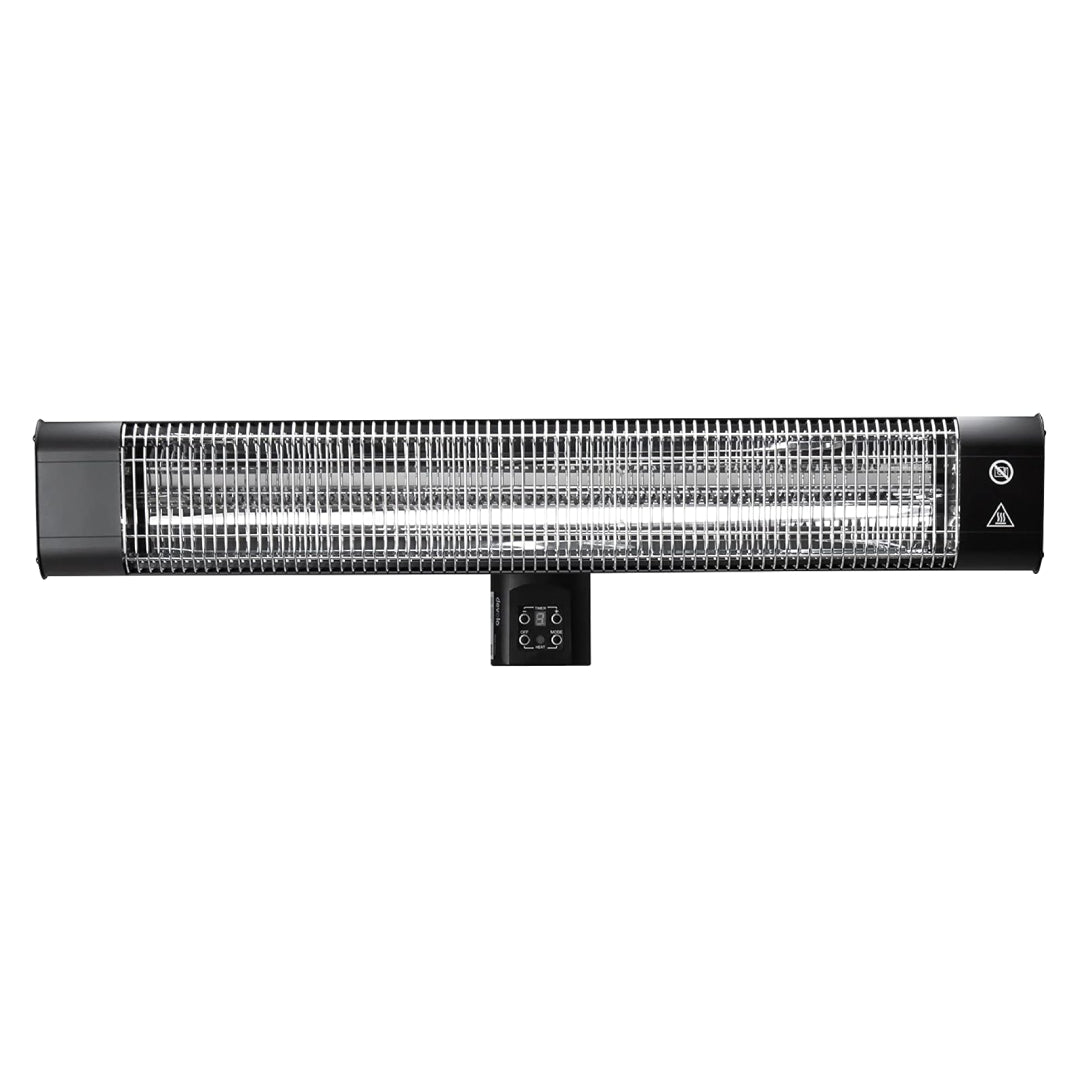 Devola Platinum 2.4kW Wall Mounted Patio Heater with Remote Control IP65 - Black - DVPH24PWMB