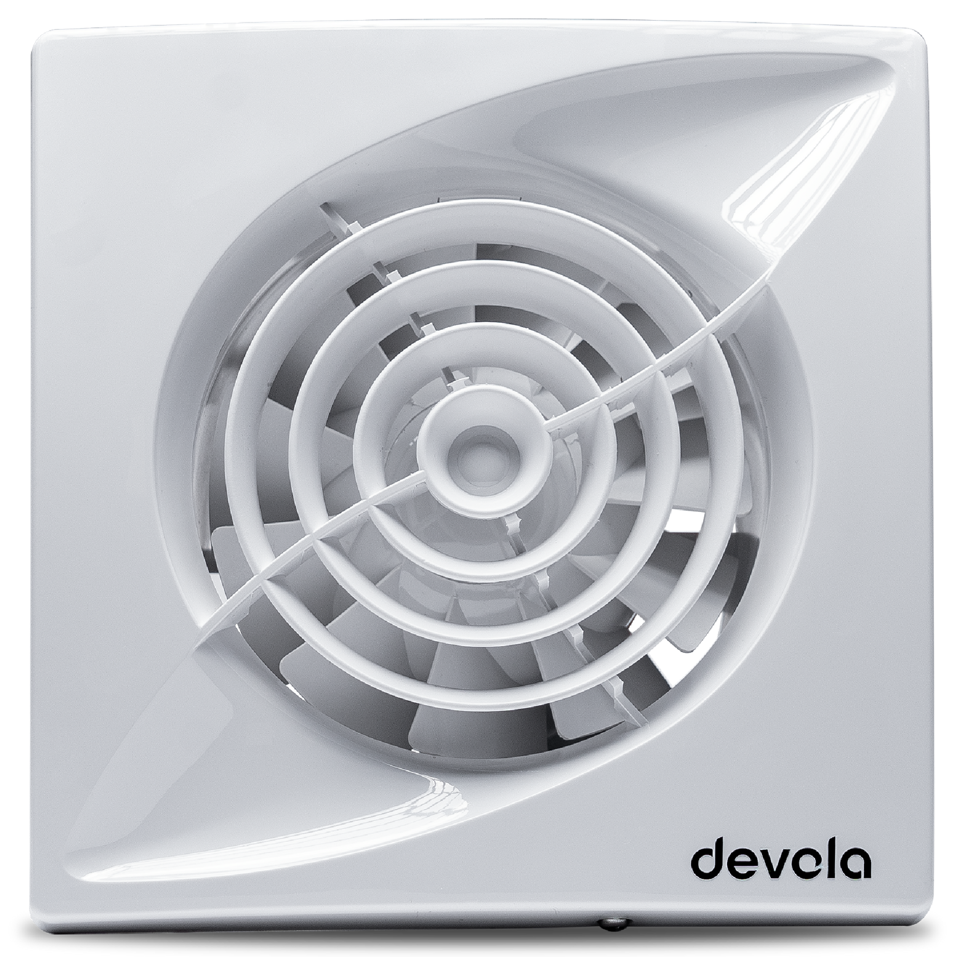 Devola 100mm Quiet Mixed Flow Bathroom Extractor Fan with Humidity Sensor - DVQF100H