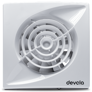 Devola 150mm Quiet Mixed Flow Bathroom Extractor Fan with Humidity Sensor - DVQF150H