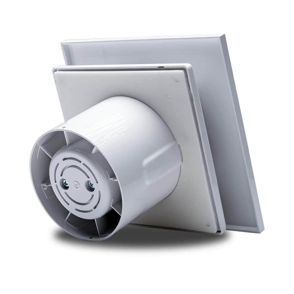 Devola 100mm Quiet Mixed Flow Tile Bathroom Extractor Fan with Timer ...