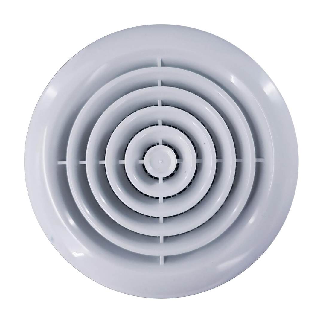 Devola 100mm Circular Diffuser Grille, White - DVRG100W