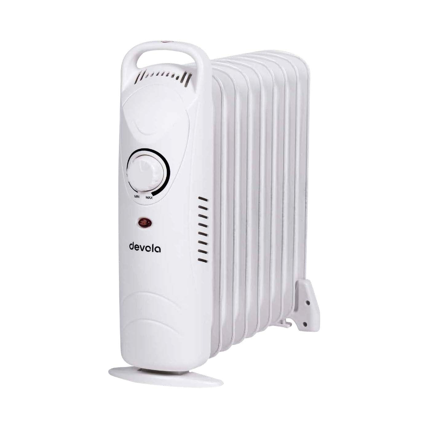 Devola 800W Mini Oil Filled Radiator (White) DVMOR9F08W – Devola