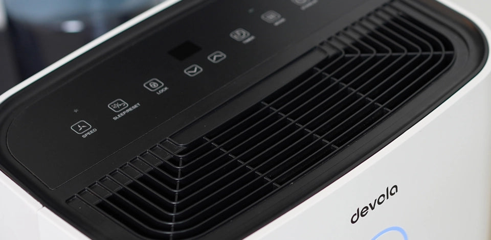 Dehumidifiers control panel top
