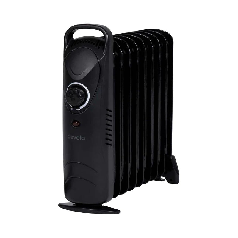 Devola 800W Mini Oil Filled Radiator (White) - DVMOR9F08W