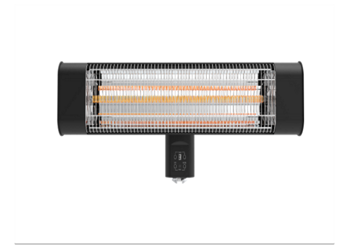 Devola Platinum 1.8kW Wall Mounted Patio Heater with Remote Control IP65 - Black - DVPH18PWMB, Image 1 of 1