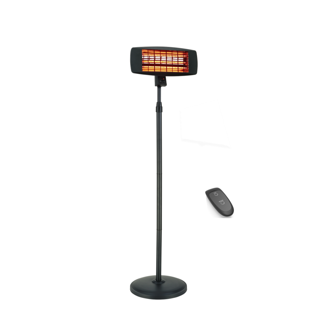 Devola Core 2kW Stand Mounted Patio Heater Square with Remote DVSPH2