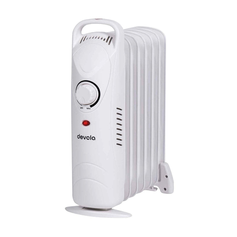 Devola 600W Mini Oil Filled Radiator (White) - DVMOR7F06W, Image 1 of 8