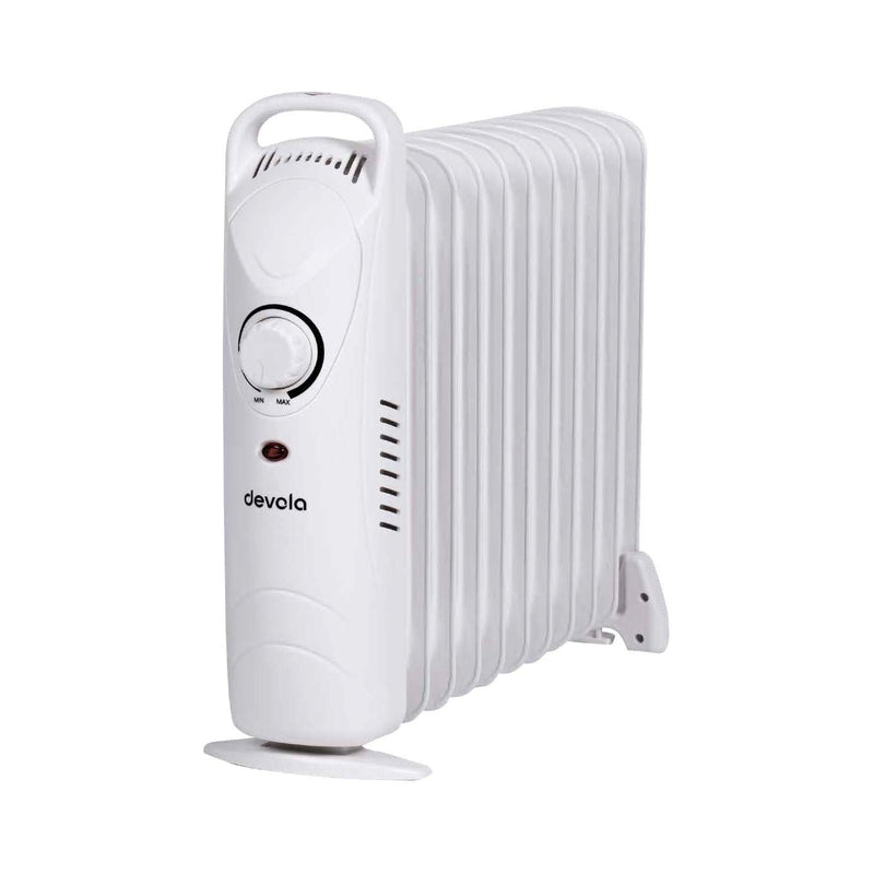 Devola 1000W Mini Oil Filled Radiator (White) - DVMOR11F10W, Image 1 of 8