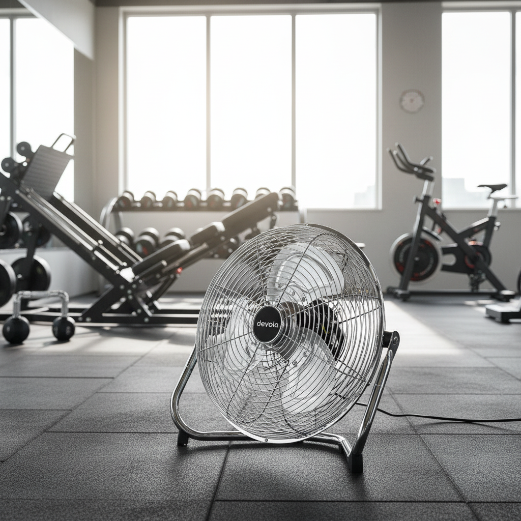 Devola 12 Inch Floor Fan Chrome - DV12FFC