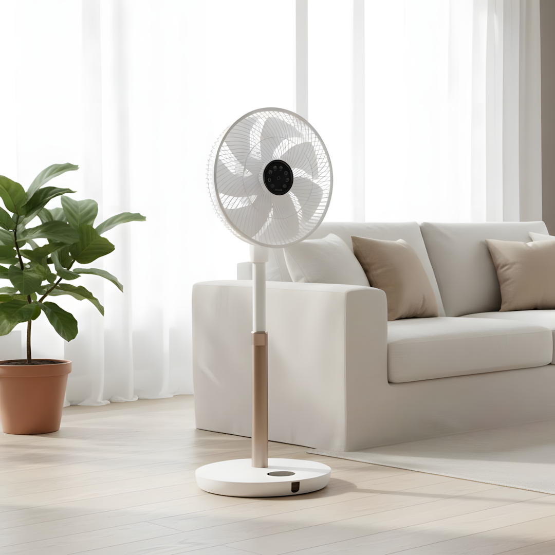 Devola Ultra Quiet 28W 12 Speed 12-inch DC Pedestal Fan - White - DV12PDQM