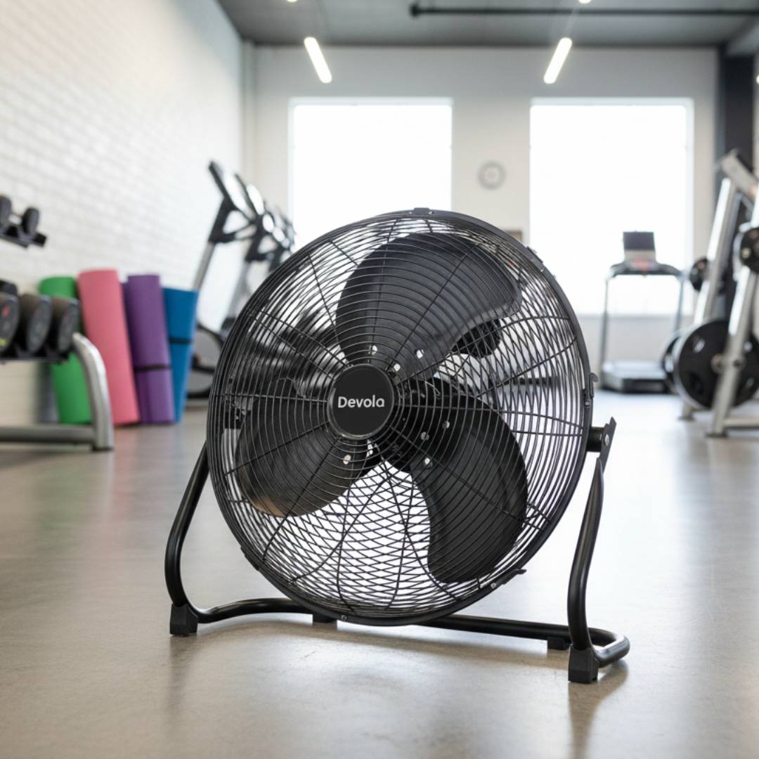 Devola Floor Fan 16 Black - DV16FFB