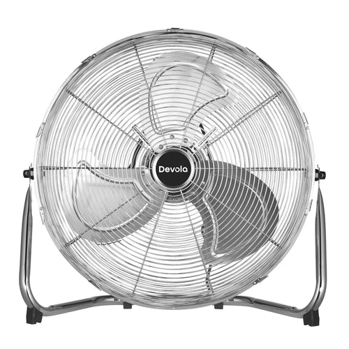 Devola High Power 80W 3 Speed 20-inch DC Floor Fan - Chrome - DV20FFC