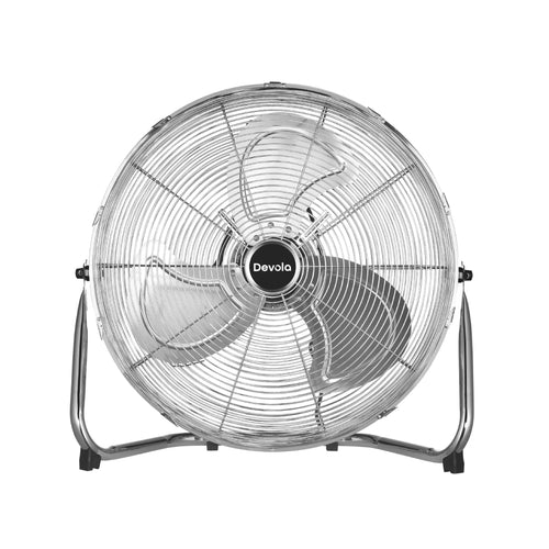 Devola High Power 80W 3 Speed 20-inch DC Floor Fan - Chrome - DV20FFC
