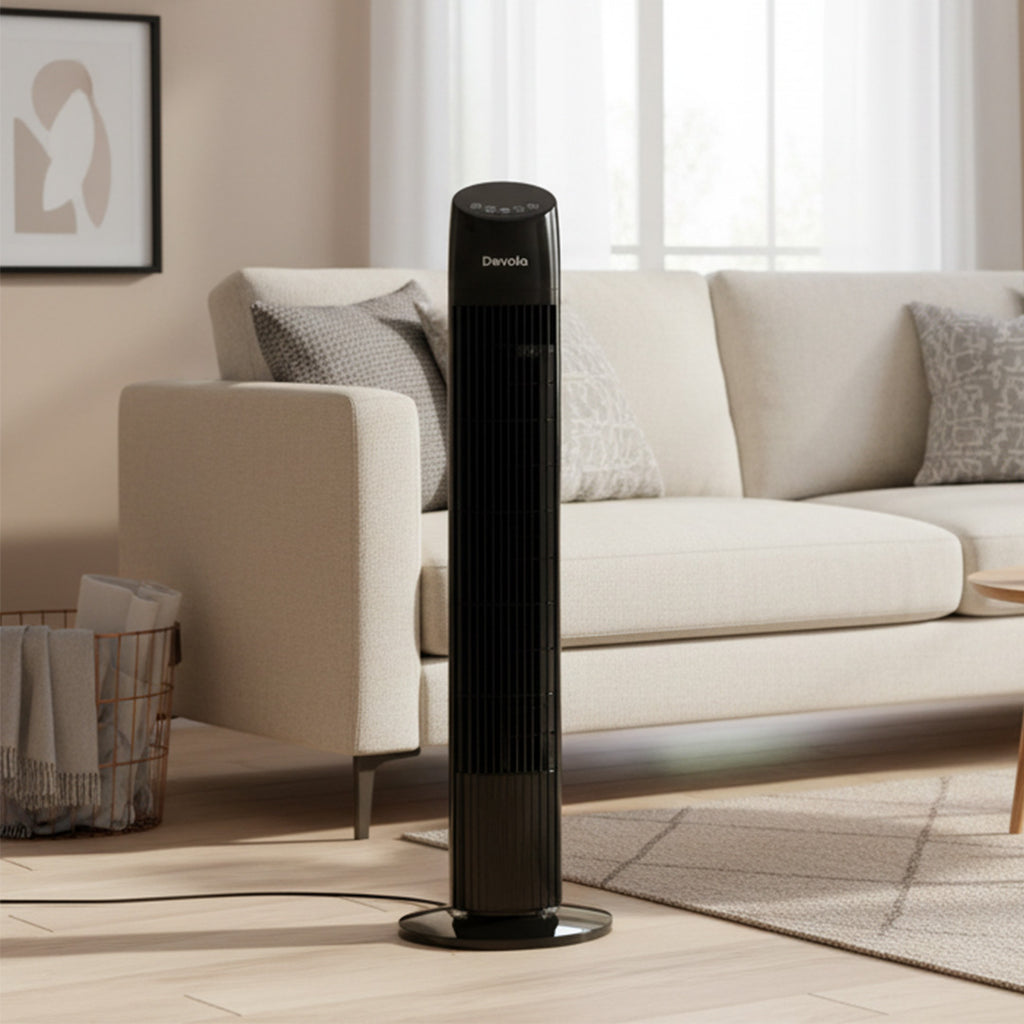 Devola Tower Fan Black - DV33TFB