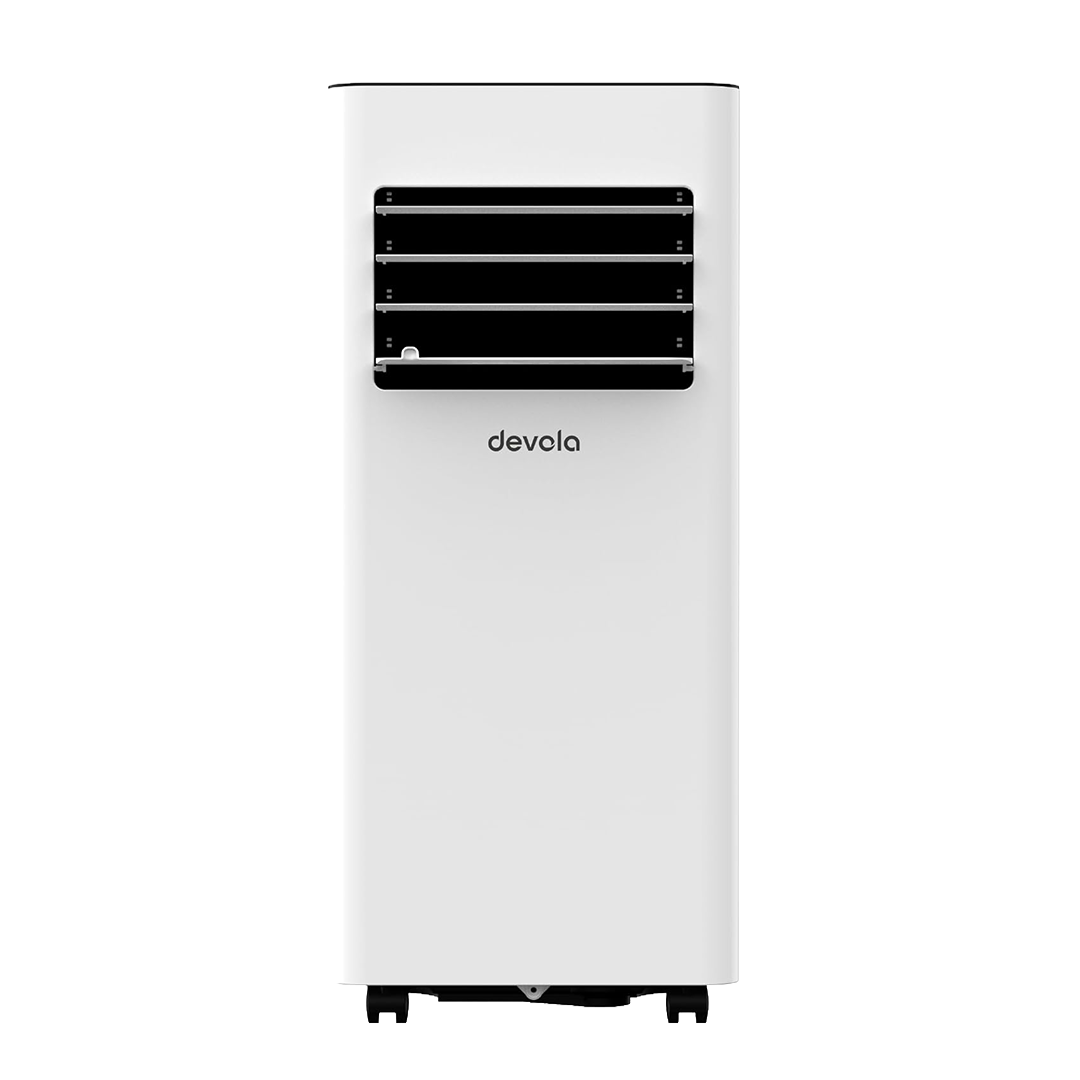 Devola Compact Portable Air Conditioner with Wi-Fi and 2x Window kits - 7000 BTU - Cooling - White - DVAC7K