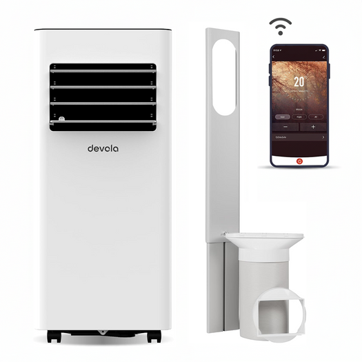 Devola Compact Portable Air Conditioner with Wi-Fi and 2x Window kits