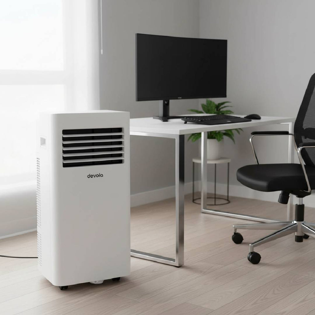 Devola Portable Air Conditioner with Wifi and Window Kit - 10000 BTU - Cooling & Heating - White - DVAC10CHW