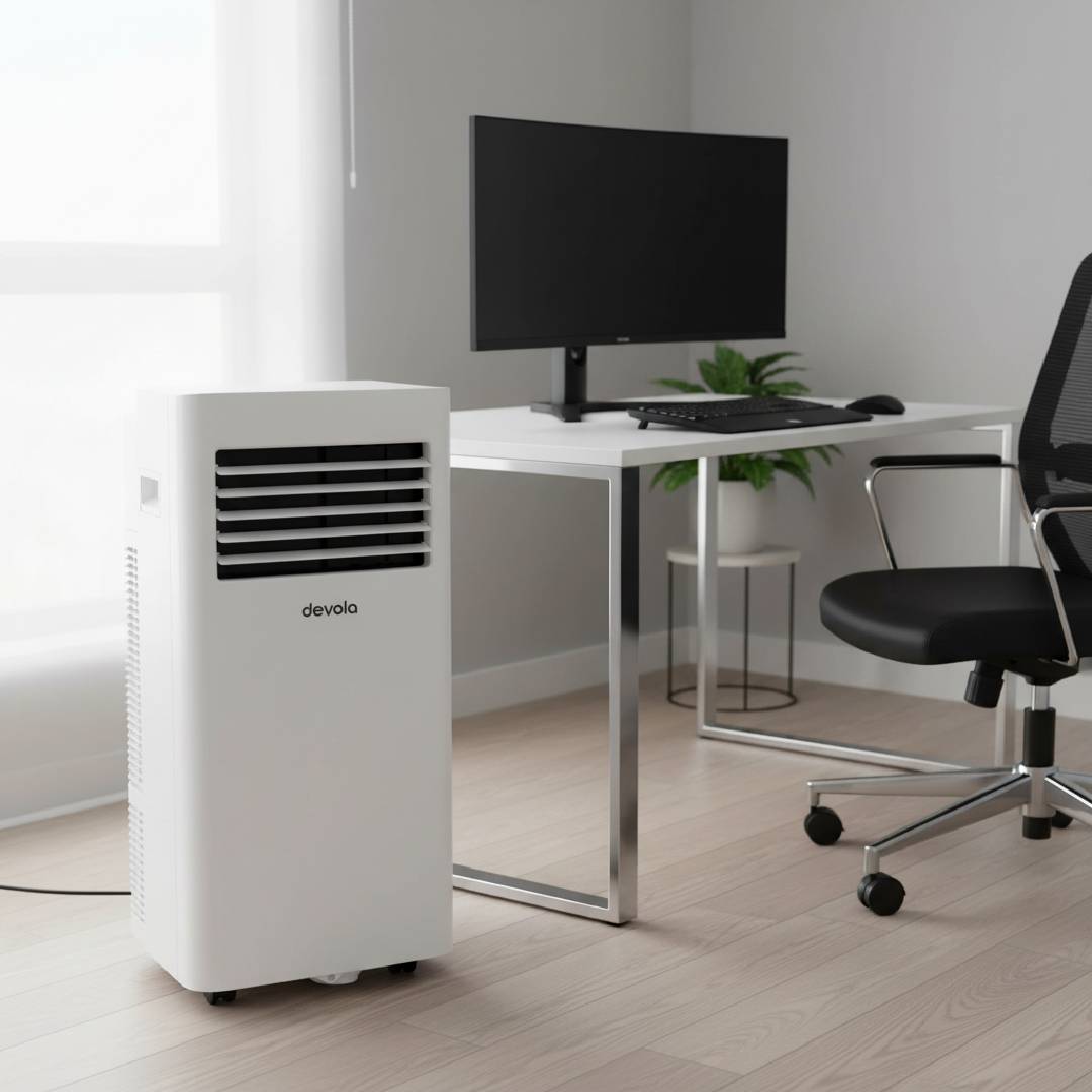 Devola Portable Air Conditioner with Wifi and Window Kit - 10000 BTU - Cooling & Heating - White - DVAC10CHW