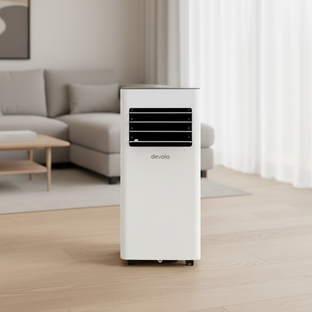 Devola Portable Air Conditioner with Wi-Fi and 2x Window kits - 7000 BTU - Cooling - White - DVAC7K