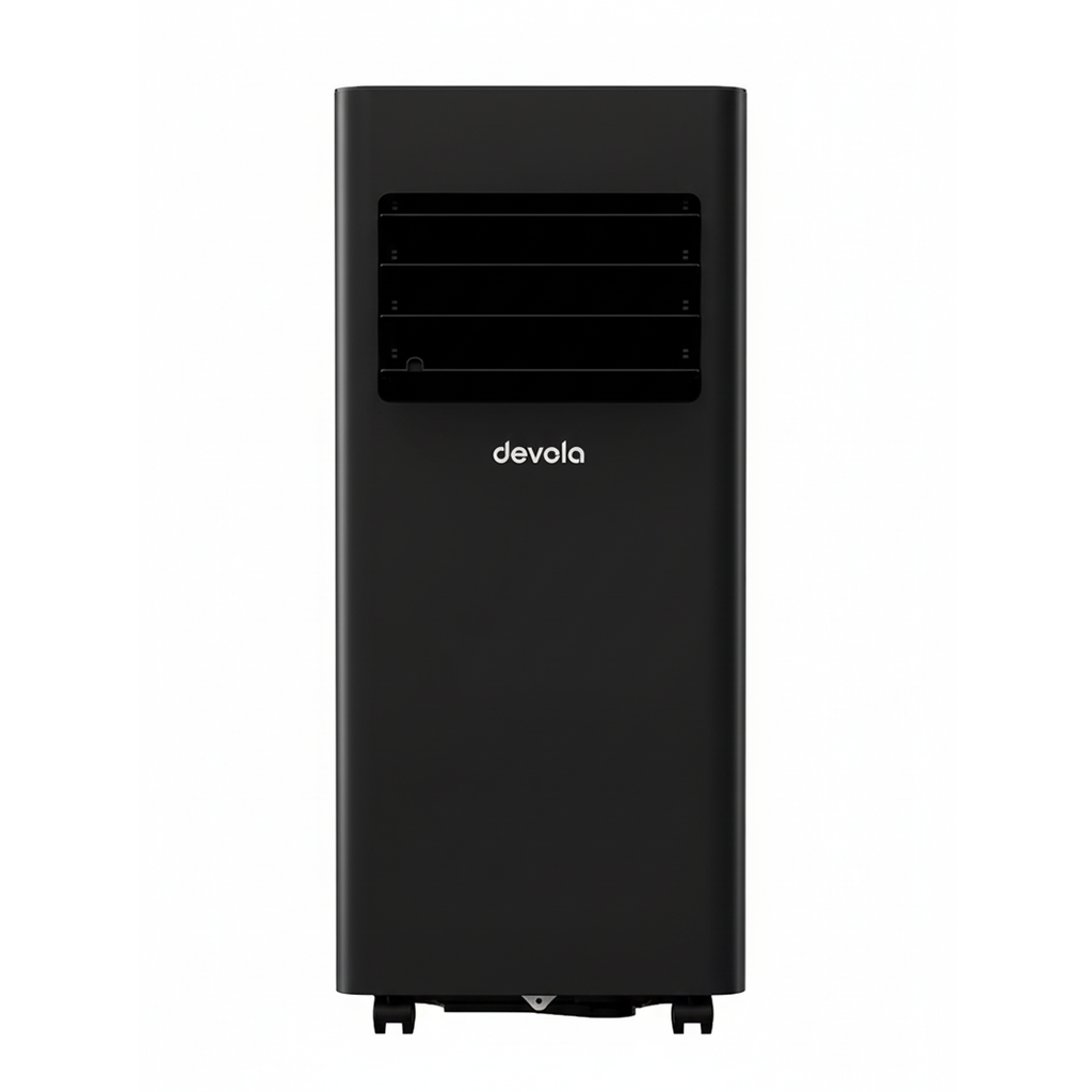 Devola Compact Portable Air Conditioner with Wi-Fi and 2x Window kits - 9000 BTU - Cooling - Black - DVAC9KB