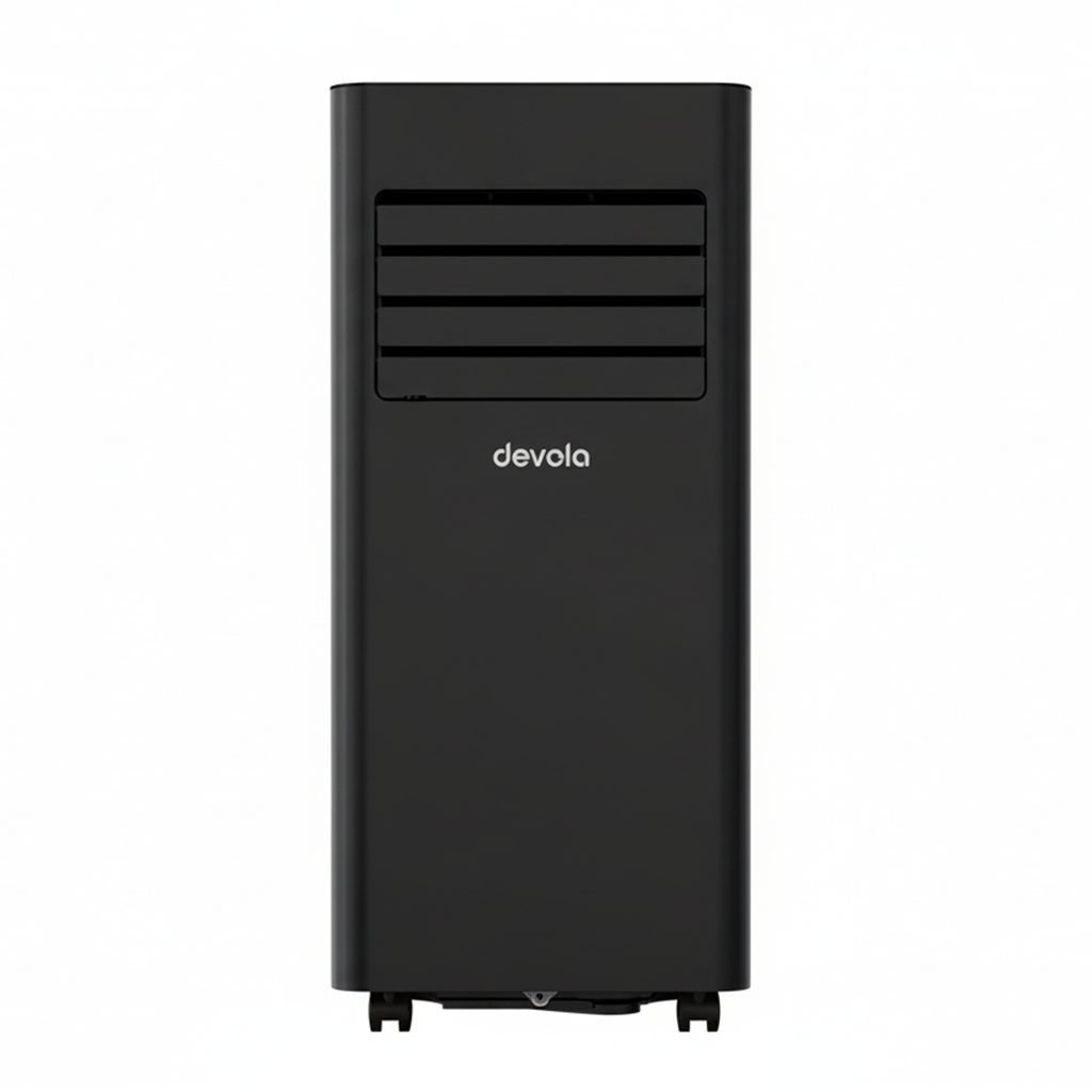 Devola Compact Portable Air Conditioner with Wi-Fi and 2x Window kits - 9000 BTU - Cooling - Black - DVAC9KB