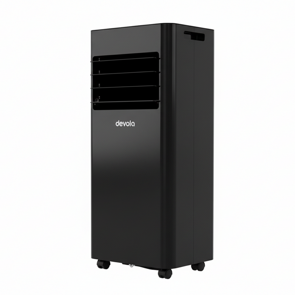 Devola Compact Portable Air Conditioner with Wi-Fi and 2x Window kits - 9000 BTU - Cooling - Black - DVAC9KB
