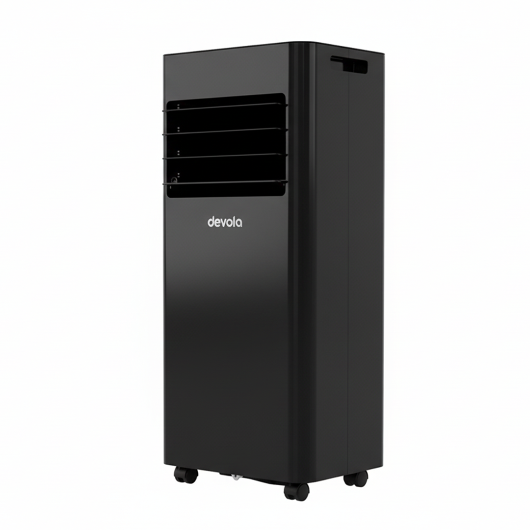 Devola Compact Portable Air Conditioner with Wi-Fi and 2x Window kits - 9000 BTU - Cooling - Black - DVAC9KB
