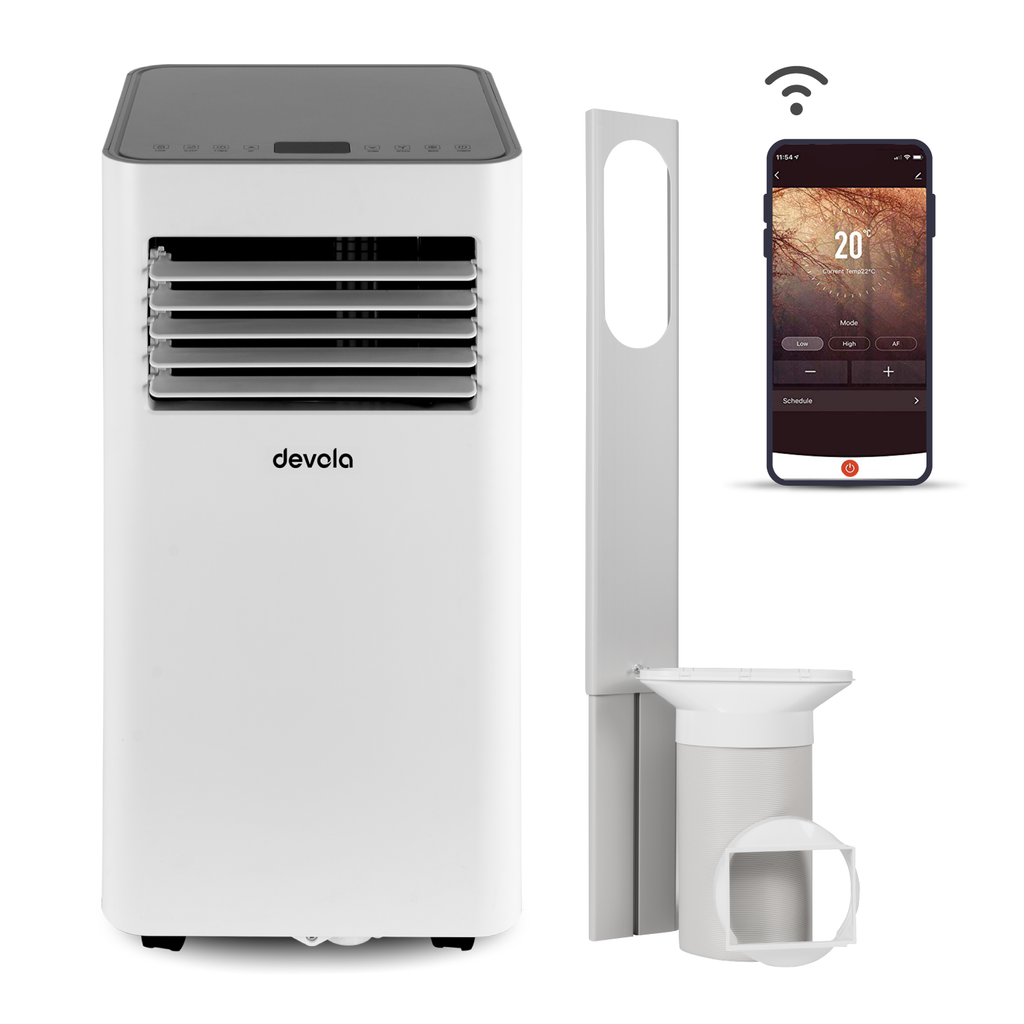 Devola Portable Air Conditioner with Wifi and Window Kit - 9000BTU - White - DVAC09CW