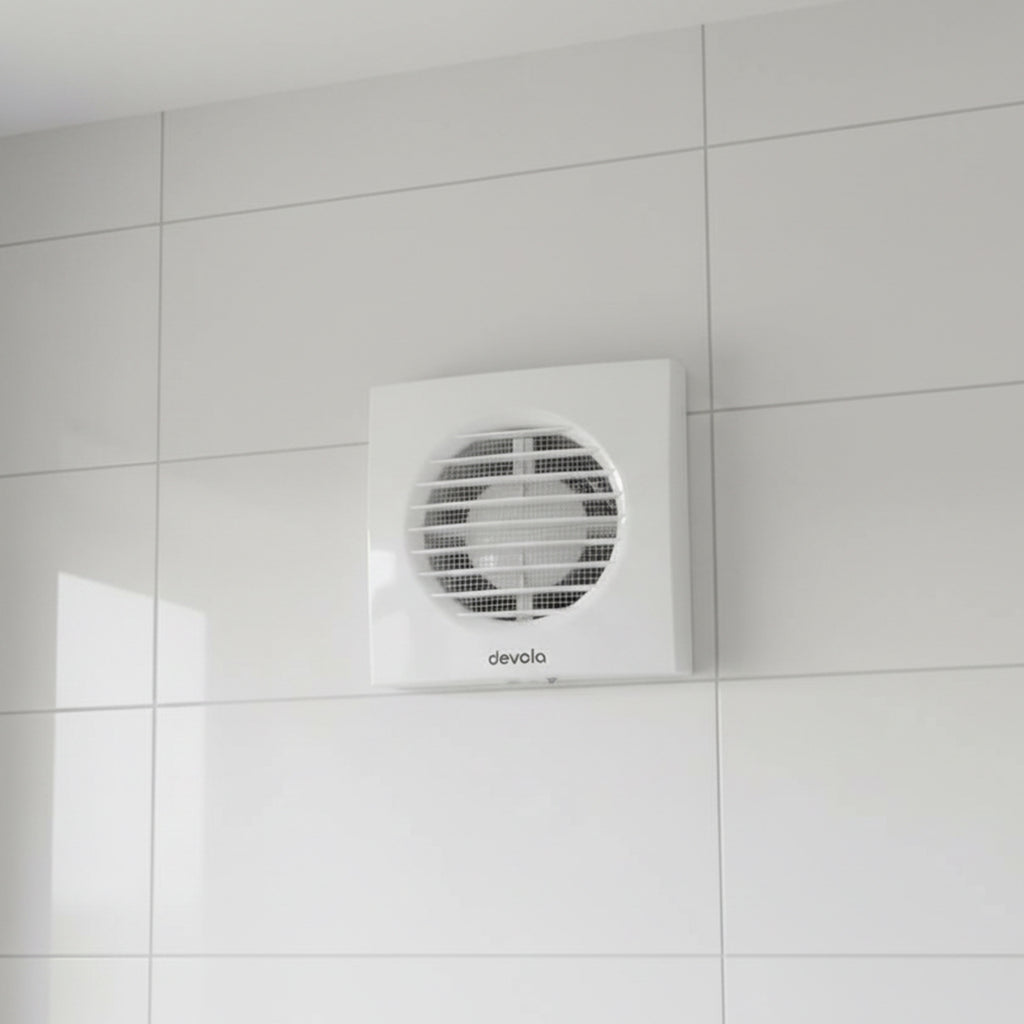 Devola 150mm Axial Bathroom Extractor Fan with Humidity Sensor - DVF150H