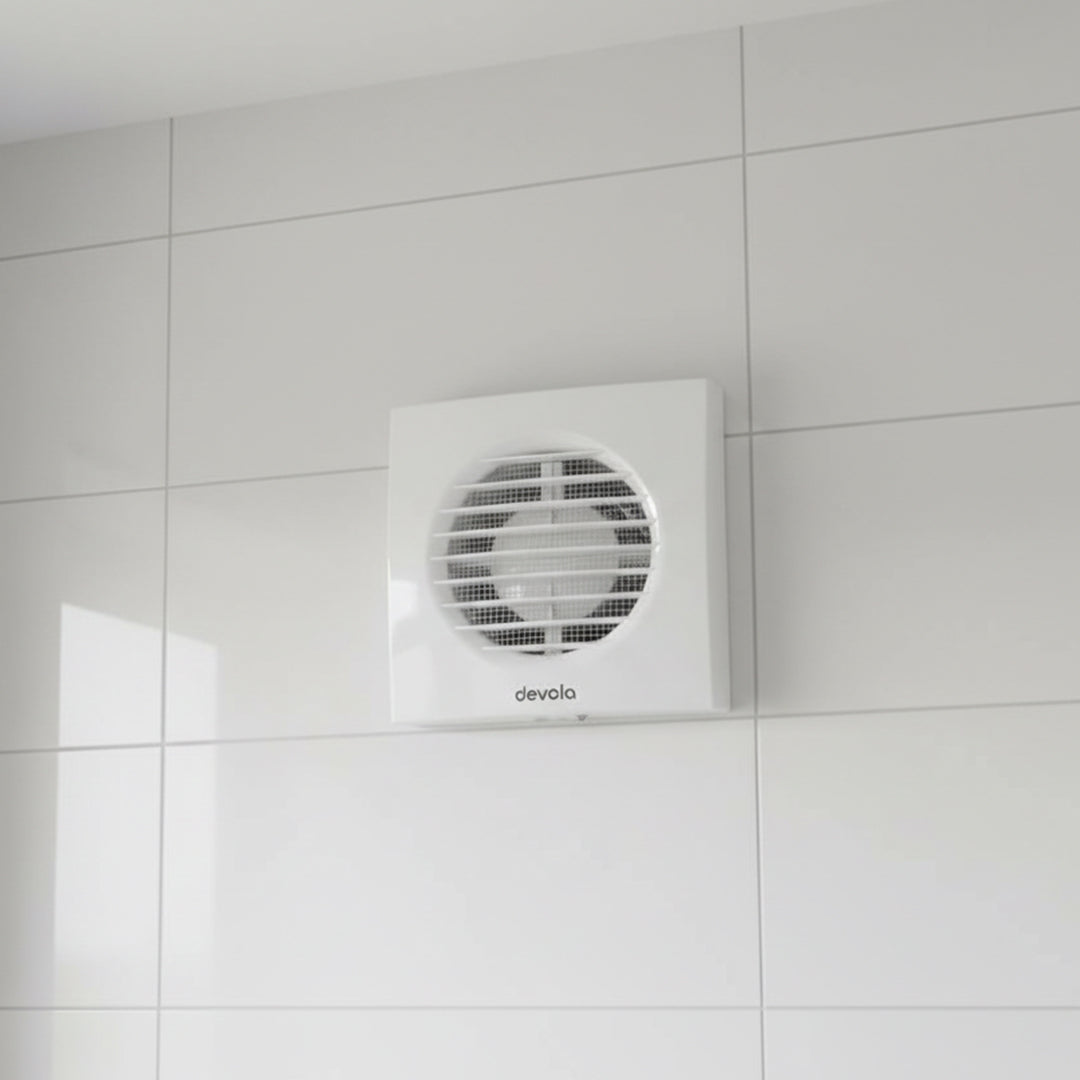 Devola 150mm Axial Bathroom Extractor Fan with Humidity Sensor - DVF150H