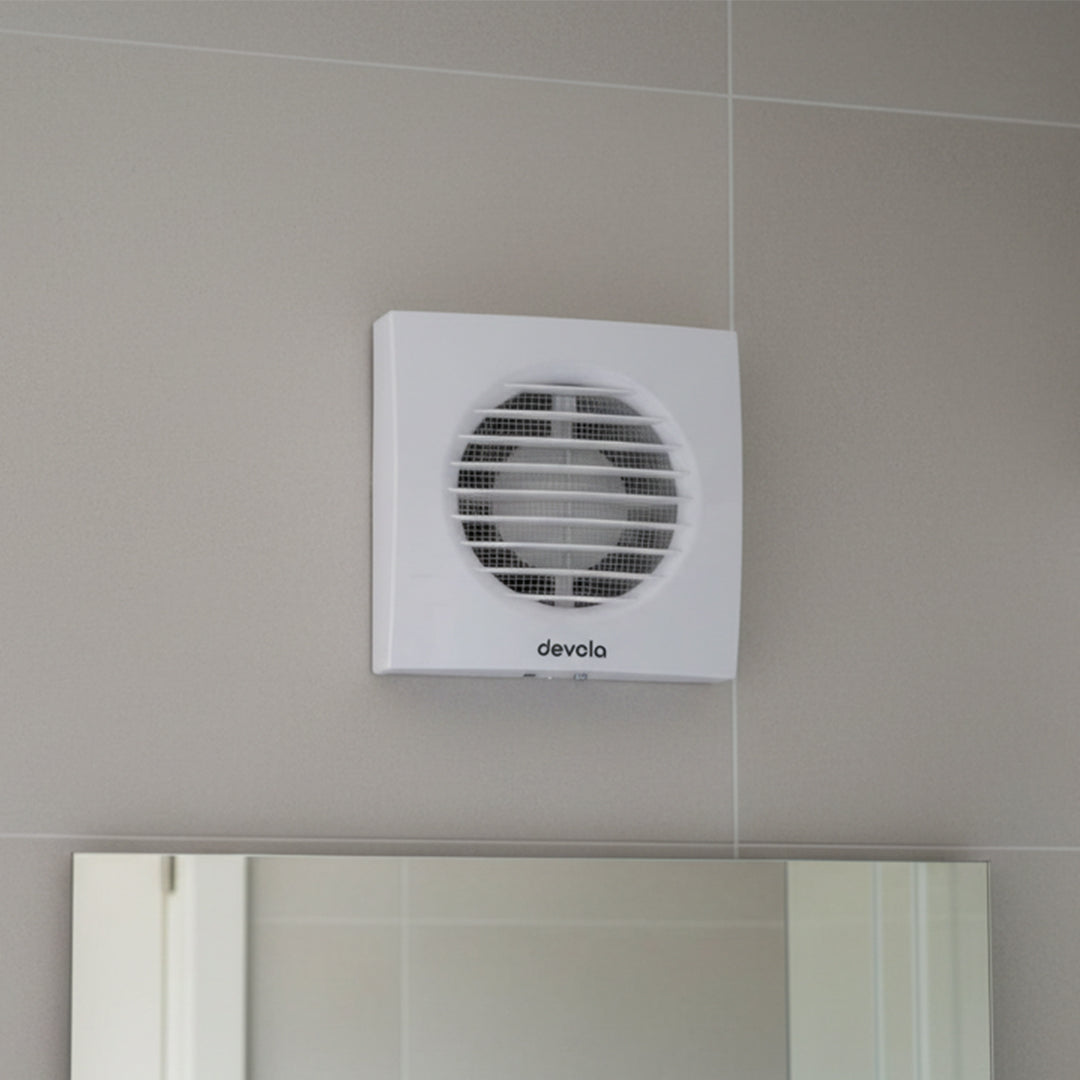 Devola 150mm Axial Bathroom Extractor Fan with Timer - DVF150T