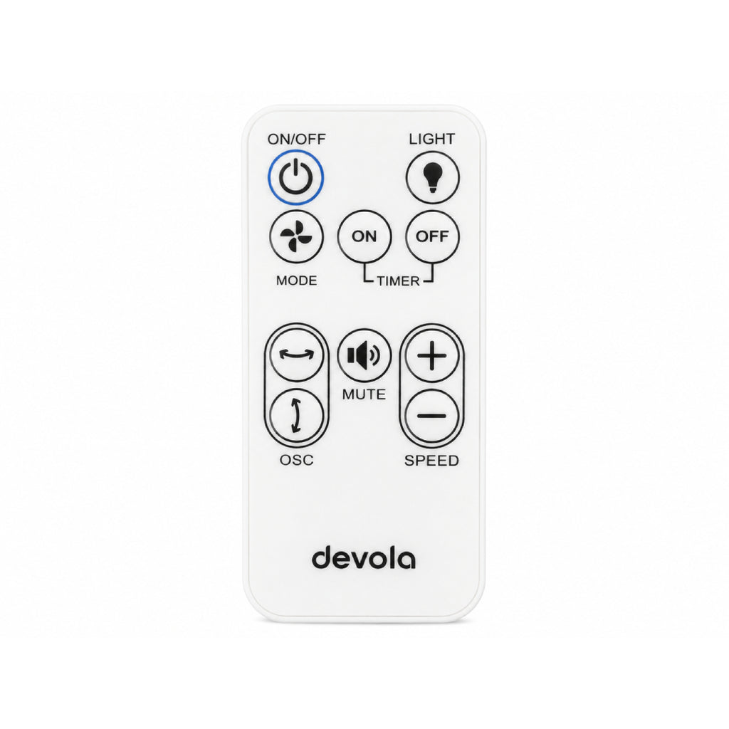 Devola Replacement Remote for DVF9DCFAN Low Noise Desk Fan, White