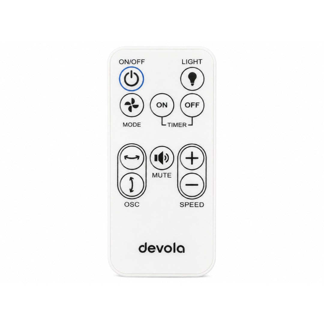 Devola Replacement Remote for DVF9DCFAN Low Noise Desk Fan, White