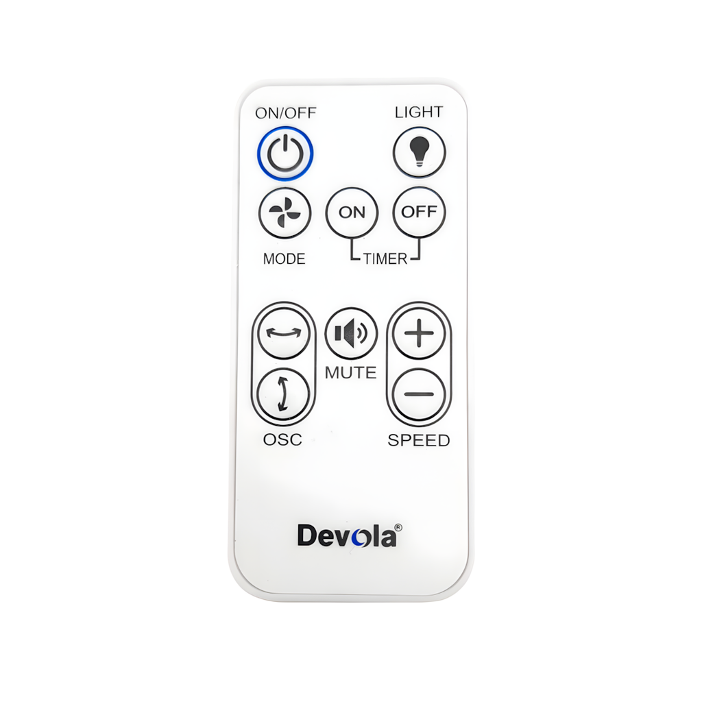 Devola Replacement Remote for DVF9DCFAN Low Noise Desk Fan, White