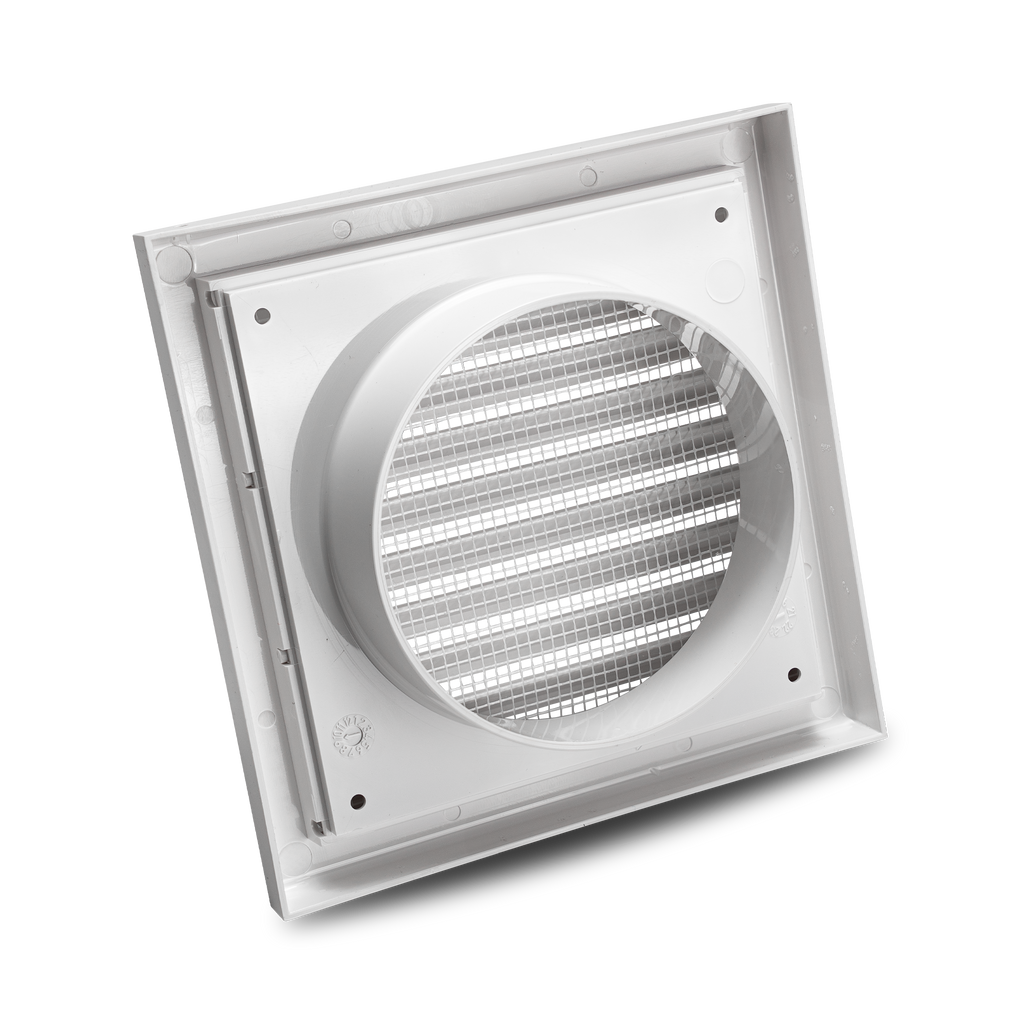 Devola 100mm Fixed Grill, White - DVFG100W