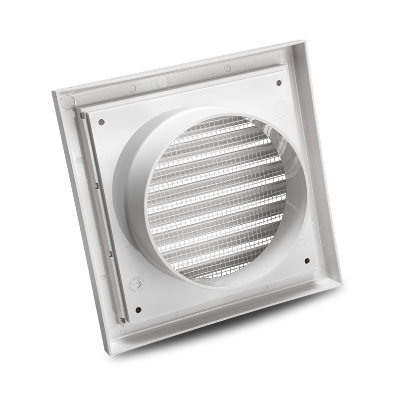 Devola 100mm Fixed Grill, White - DVFG100W, Image 3 of 4