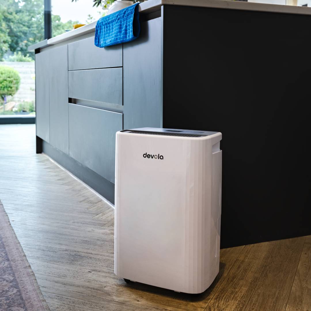 Devola 12L Platinum Compressor Dehumidifier with HEPA Filter, White - DVH12L