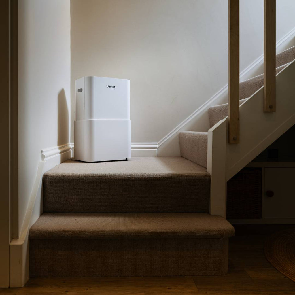 Devola 20L Platinum Hybrid Dehumidifier and Air Purifier White, with HEPA filter - DVHA20L