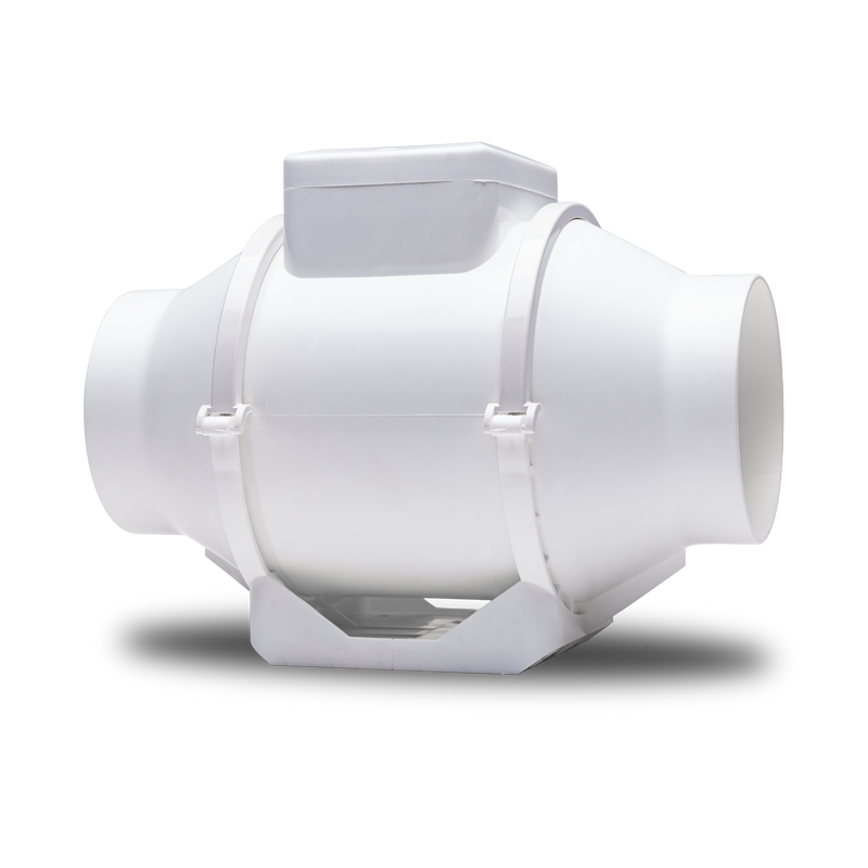 Devola 100mm In-Line Mixed Flow Extractor Fan with Timer - DVILF100T, Image 2 of 11