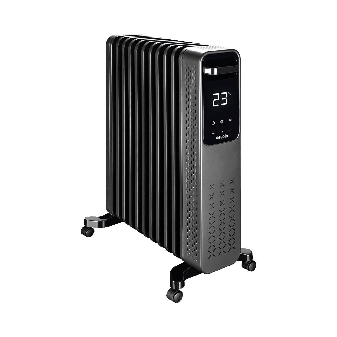 Devola 2500W Oil Filled Radiator 11 Fin, Anthracite - DVOFR2500B