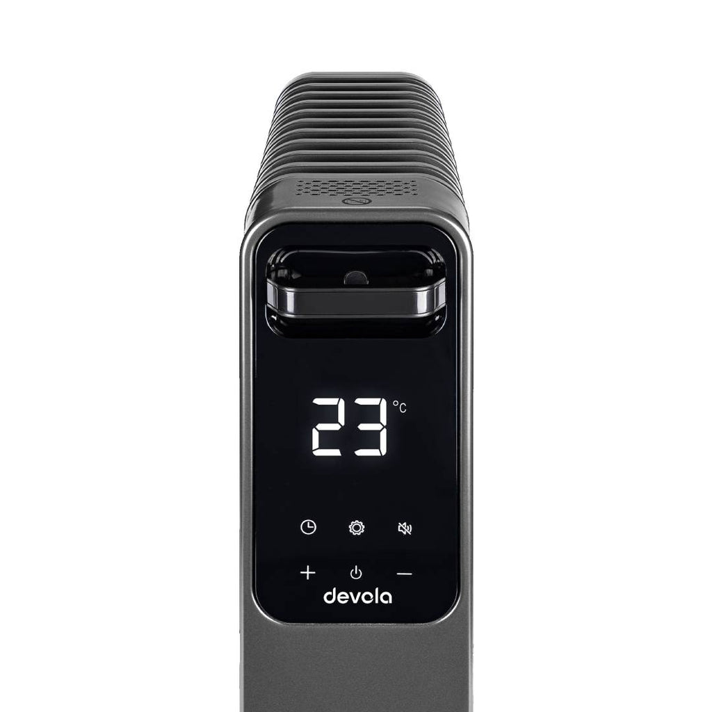 Devola 2500W Oil Filled Radiator 11 Fin, Anthracite - DVOFR2500B