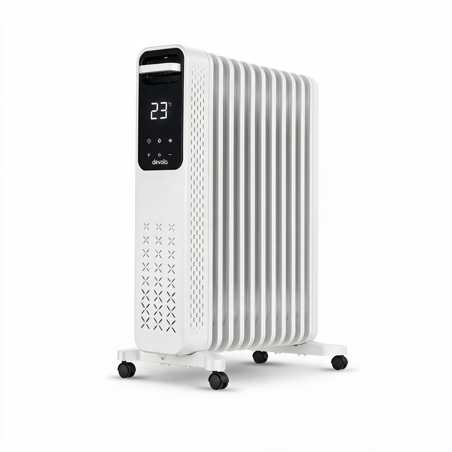 Devola 2500W Oil Filled Radiator 11 Fin, White - DVOFR2500W
