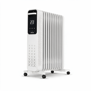 Devola 2500W Oil Filled Radiator 11 Fin, White - DVOFR2500W
