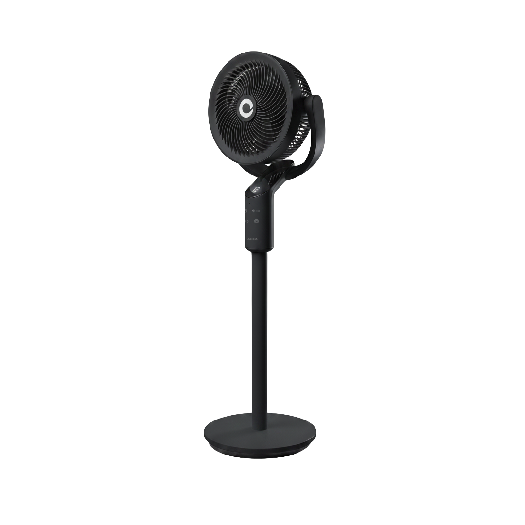 Devola Platinum Low Noise 8 Inch Pedestal Air Circulator, Grey - DVPF8DCB