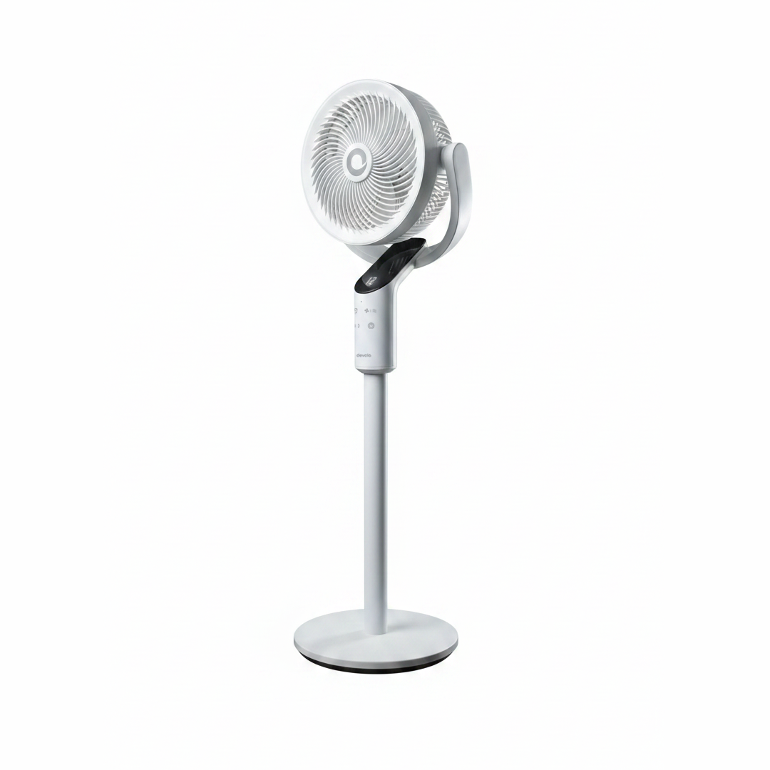 Devola Platinum Low Noise 8 Inch Pedestal Air Circulator, White - DVPF8DCW