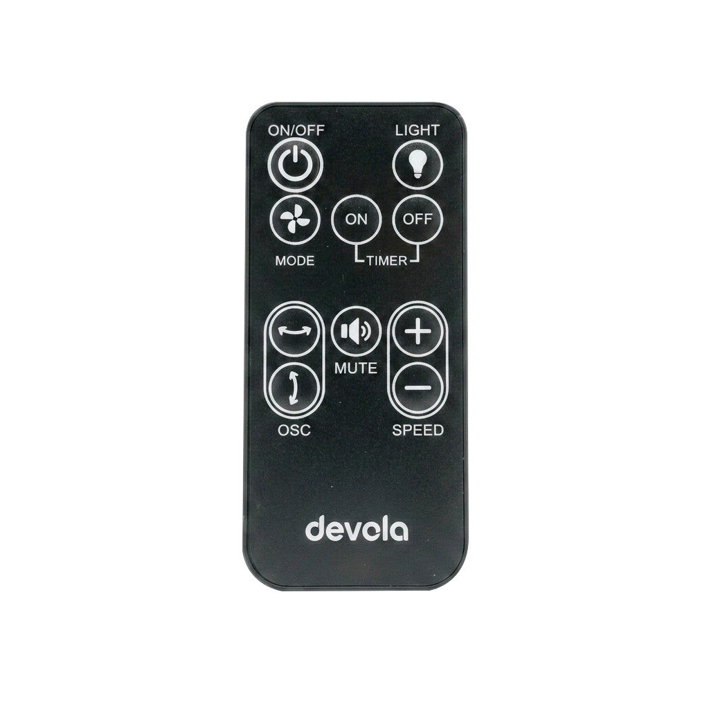 Devola Replacement Remote for DVPF8DCB Pedestal Fan, Black