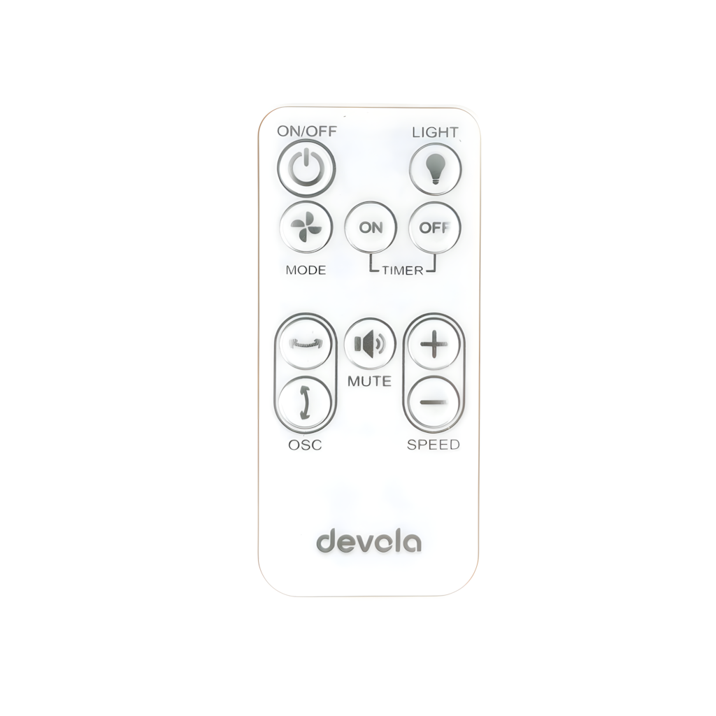 Devola Replacement Remote for DVPF8DCW Pedestal Fan, White