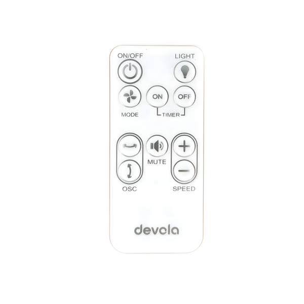 Devola Replacement Remote for DVPF8DCW Pedestal Fan, White