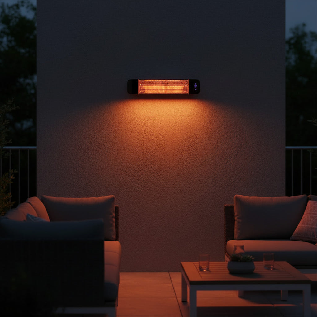 Devola 1.2KW Infrared Wi-Fi Patio Radiant Heater - Black - DVPH1200B
